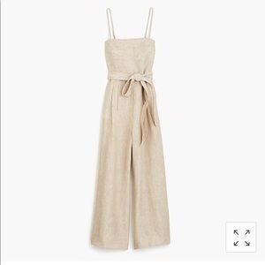 J.crew Spaghetti Strap Linen Jumpsuit